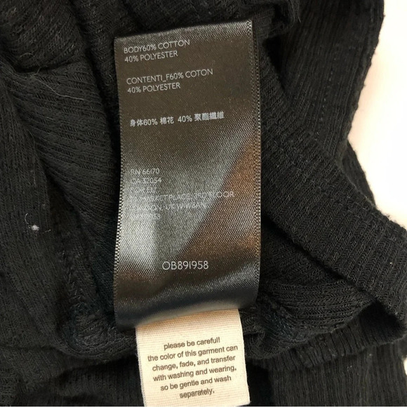 We The Free Black Long Sleeve Citrine Waffle Knit Tee size Small - Picture 11 of 11